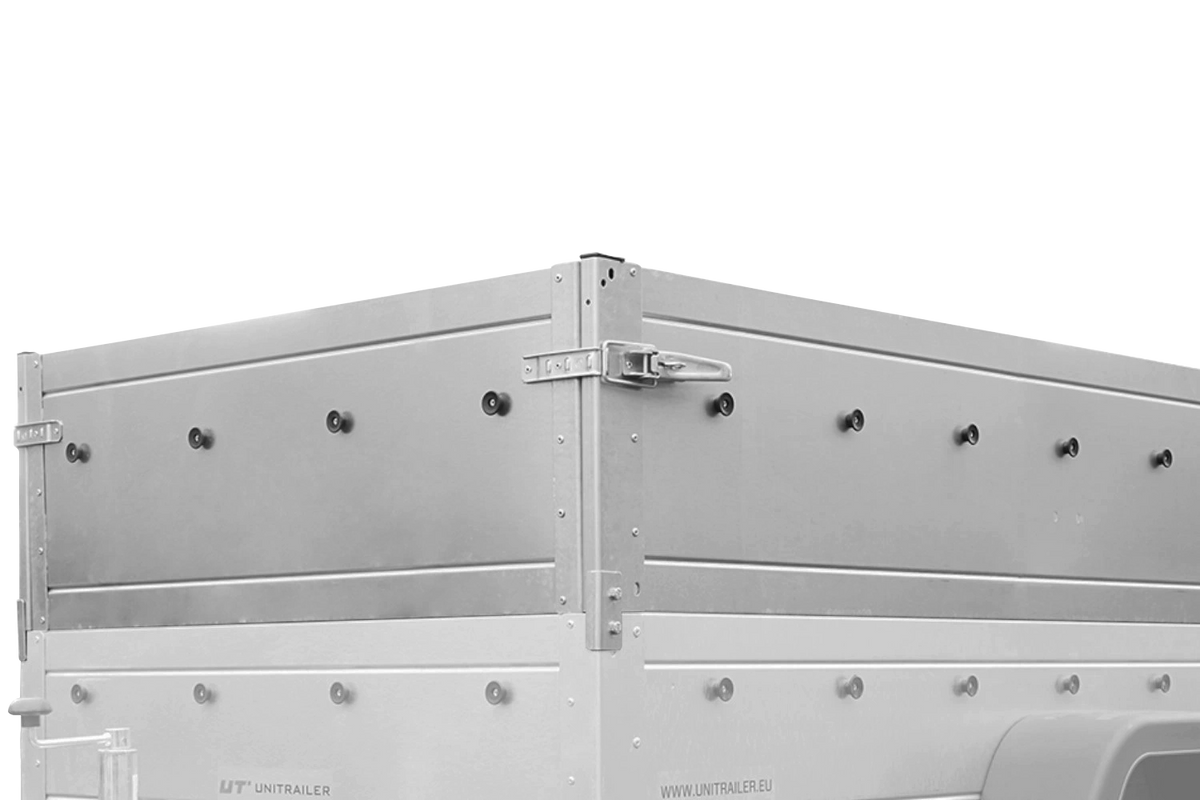 Neuer Anhänger 200x106 mit Flachplane, Bordwandaufsätzen und Stützrad – Garden Trailer 200 KIPP