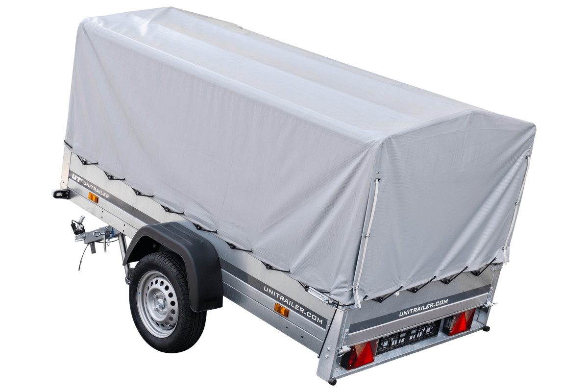 Straßenanhänger mit Hochplane, Spriegel H-800 und Stützrad 230x125 Garden Trailer 230 KIPP