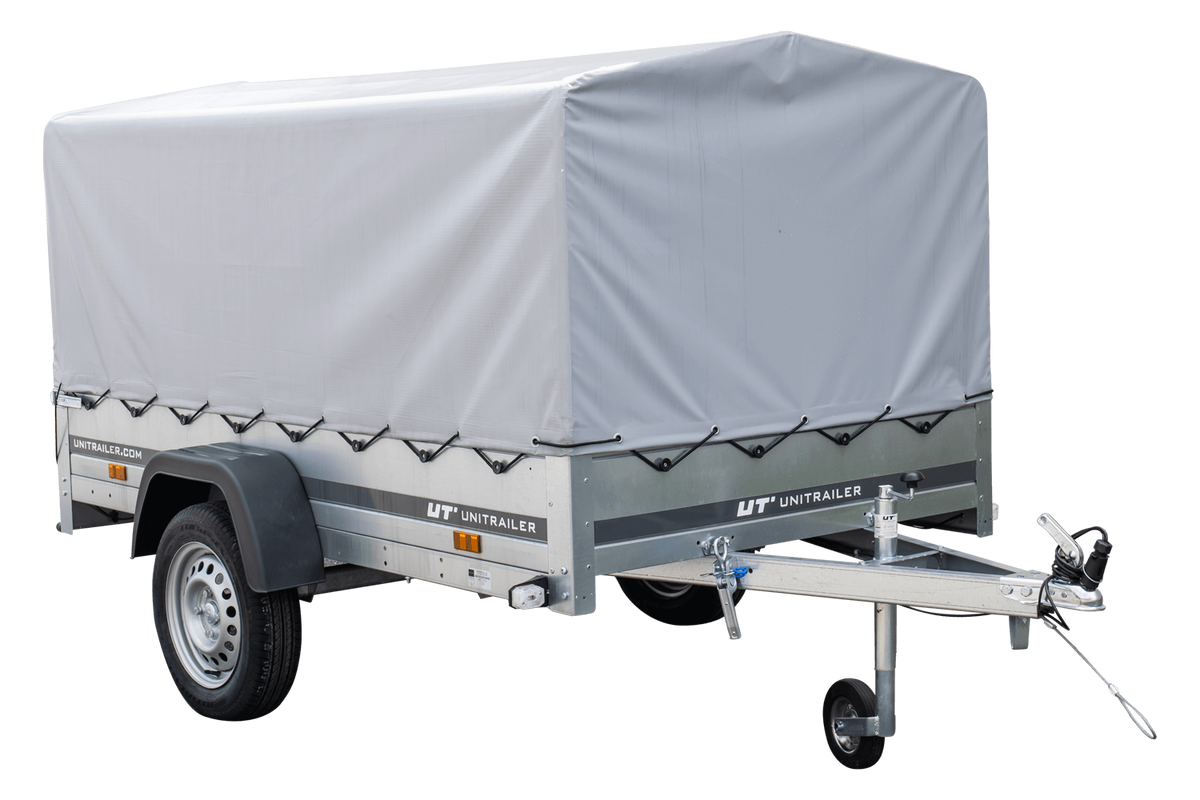 Straßenanhänger mit Hochplane, Spriegel H-800 und Stützrad 230x125 Garden Trailer 230 KIPP
