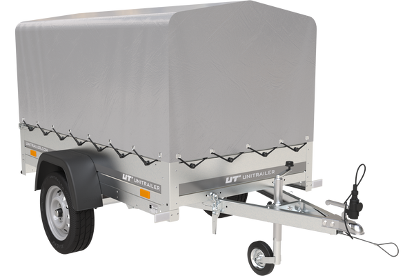 Remorque 750 kg 200 x 125 avec bâche haute et arceau Garden Trailer 201 KIPP