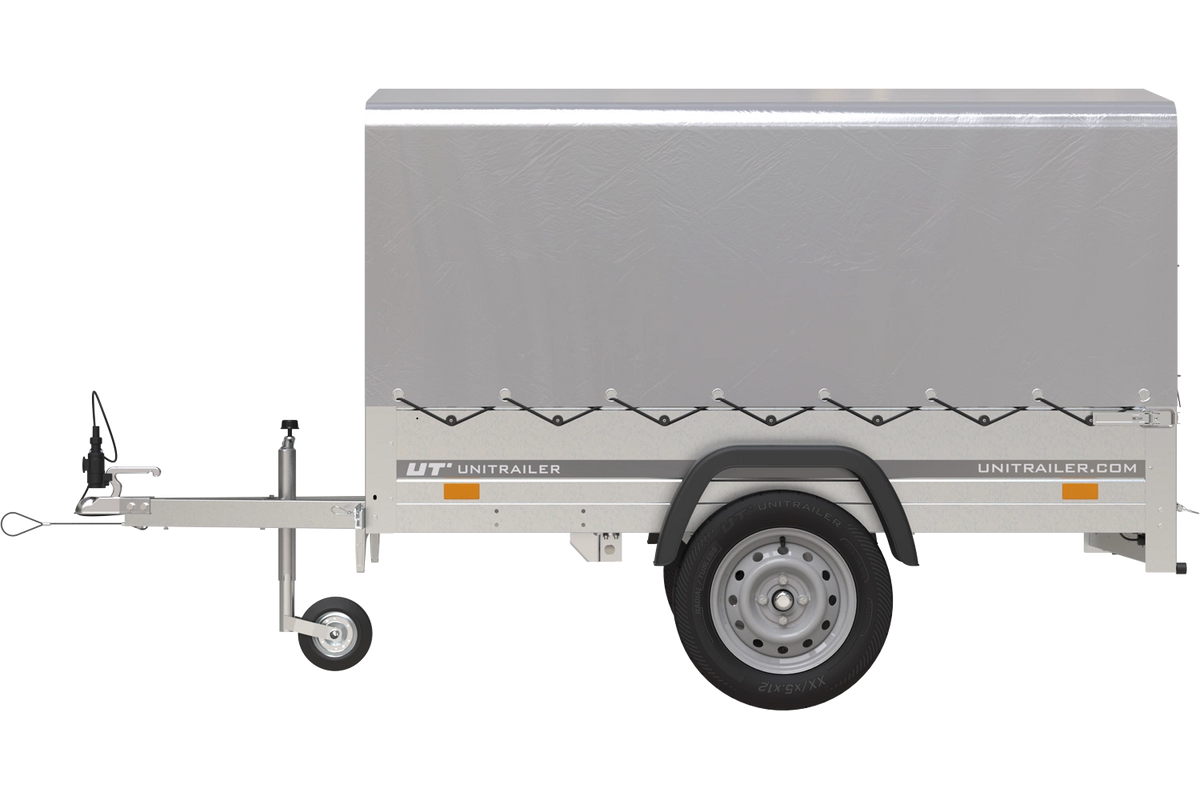 Anhänger 750 kg 200 x 125 mit Hochplane und Spriegel Garden Trailer 201 KIPP