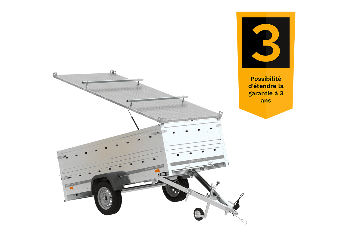 Leichtanhänger mit Plane Garden Trailer 264 KIPP, Seitenwände und Stützrad