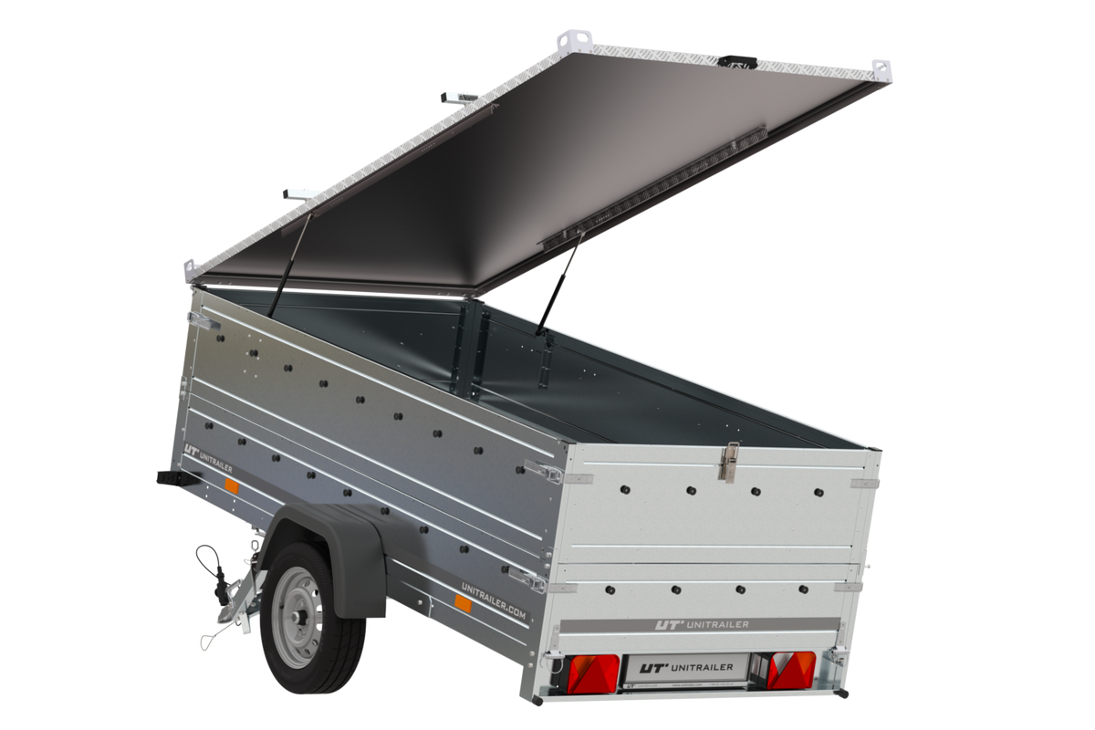 Leichtanhänger mit Plane Garden Trailer 264 KIPP, Seitenwände und Stützrad