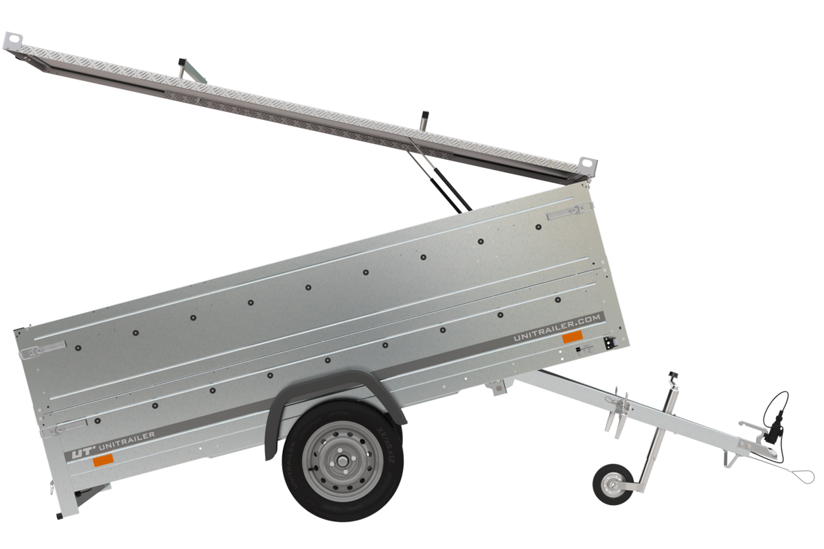 Leichtanhänger mit Plane Garden Trailer 264 KIPP, Seitenwände und Stützrad