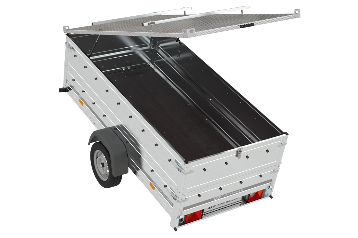 Leichtanhänger mit Plane Garden Trailer 264 KIPP, Seitenwände und Stützrad
