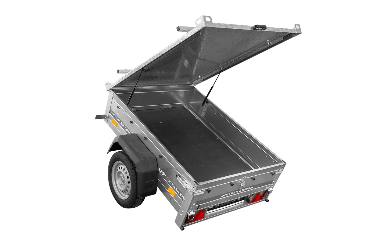 Einachsanhänger 750 kg zul. Gesamtgewicht 150x106 Garden Trailer 150 KIPP mit Aluminiumhaube