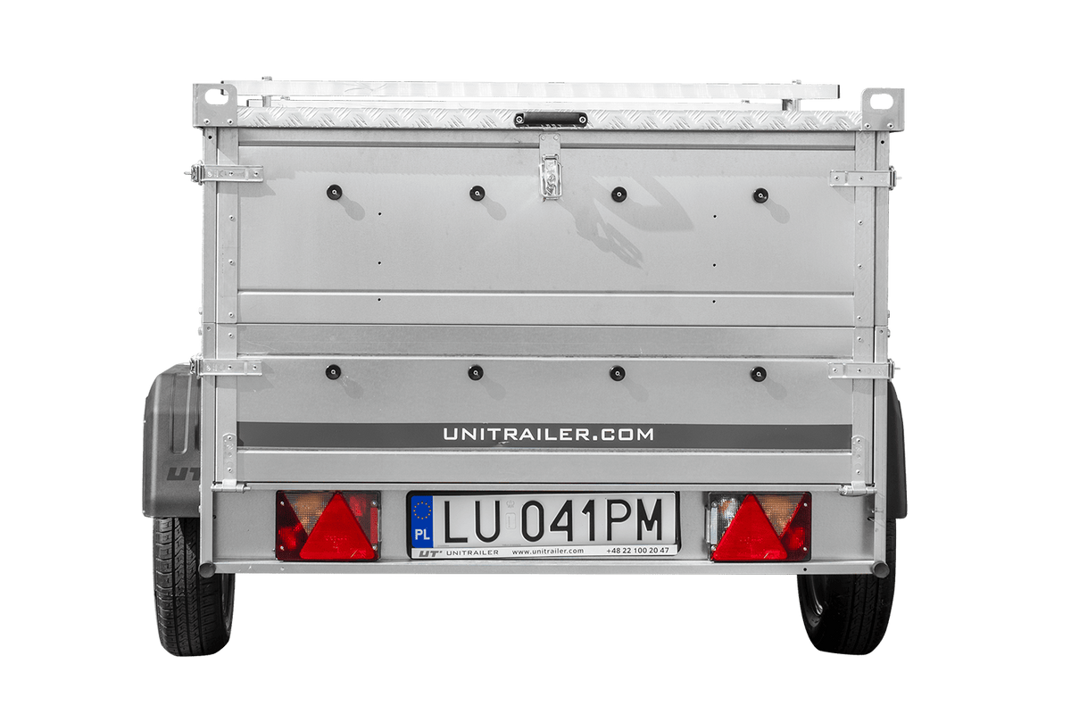 Leichter Anhänger 200x125 UNITRAILER GARDEN 201 KIPP mit BIS-Bordwänden und Aluminiumabdeckung