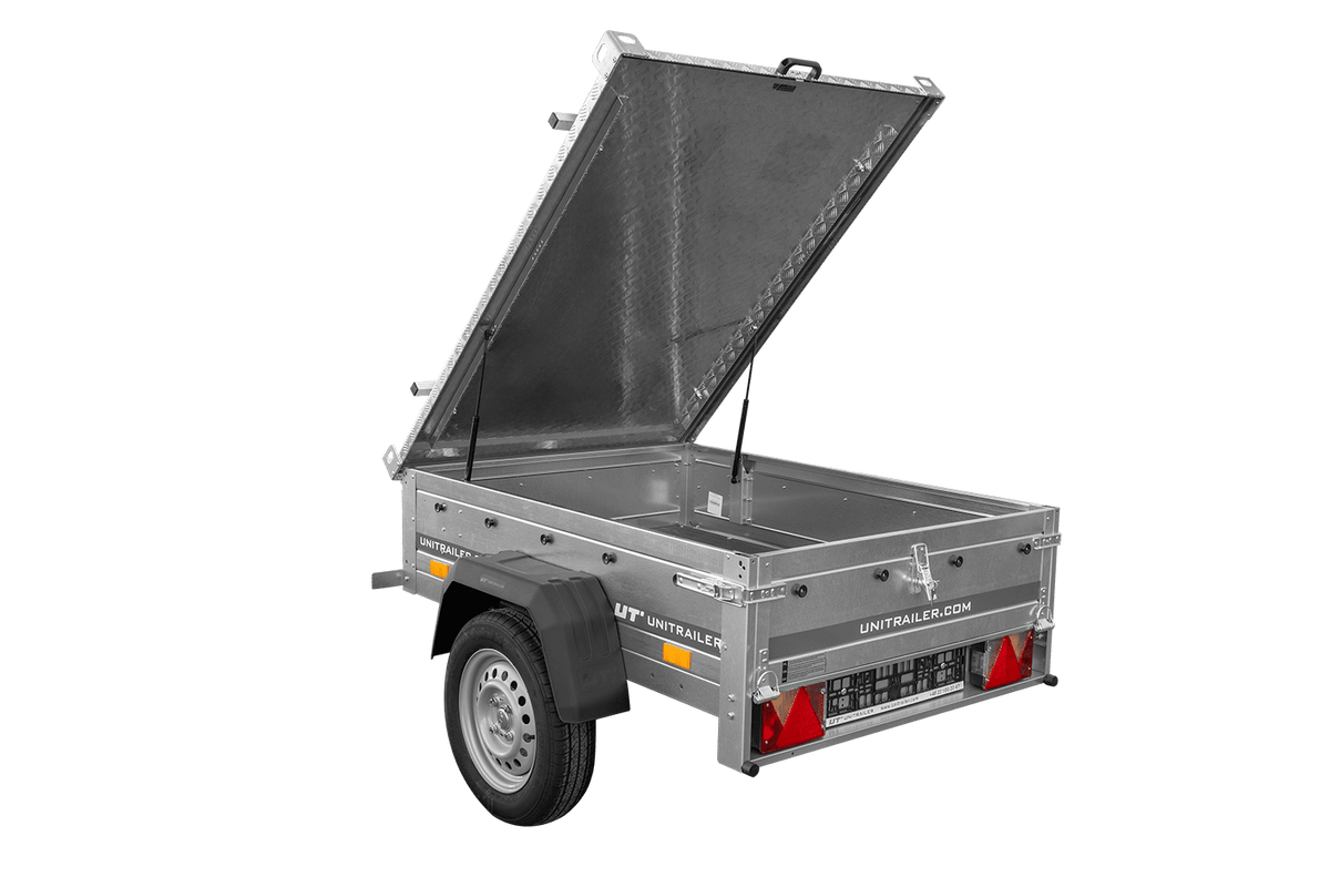 Einachsanhänger 750 kg zul. Gesamtgewicht 150x106 Garden Trailer 150 KIPP mit Aluminiumhaube