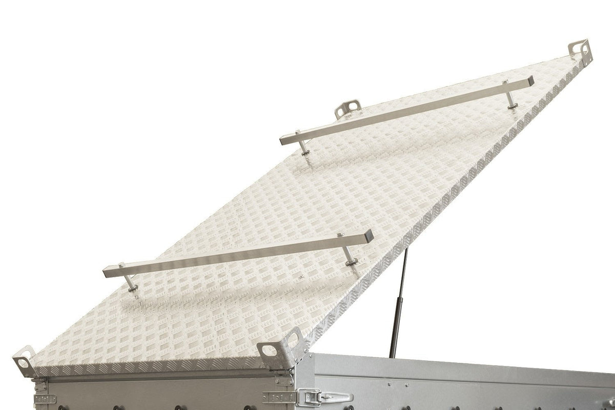 Leichter Anhänger 200x125 UNITRAILER GARDEN 201 KIPP mit BIS-Bordwänden und Aluminiumabdeckung