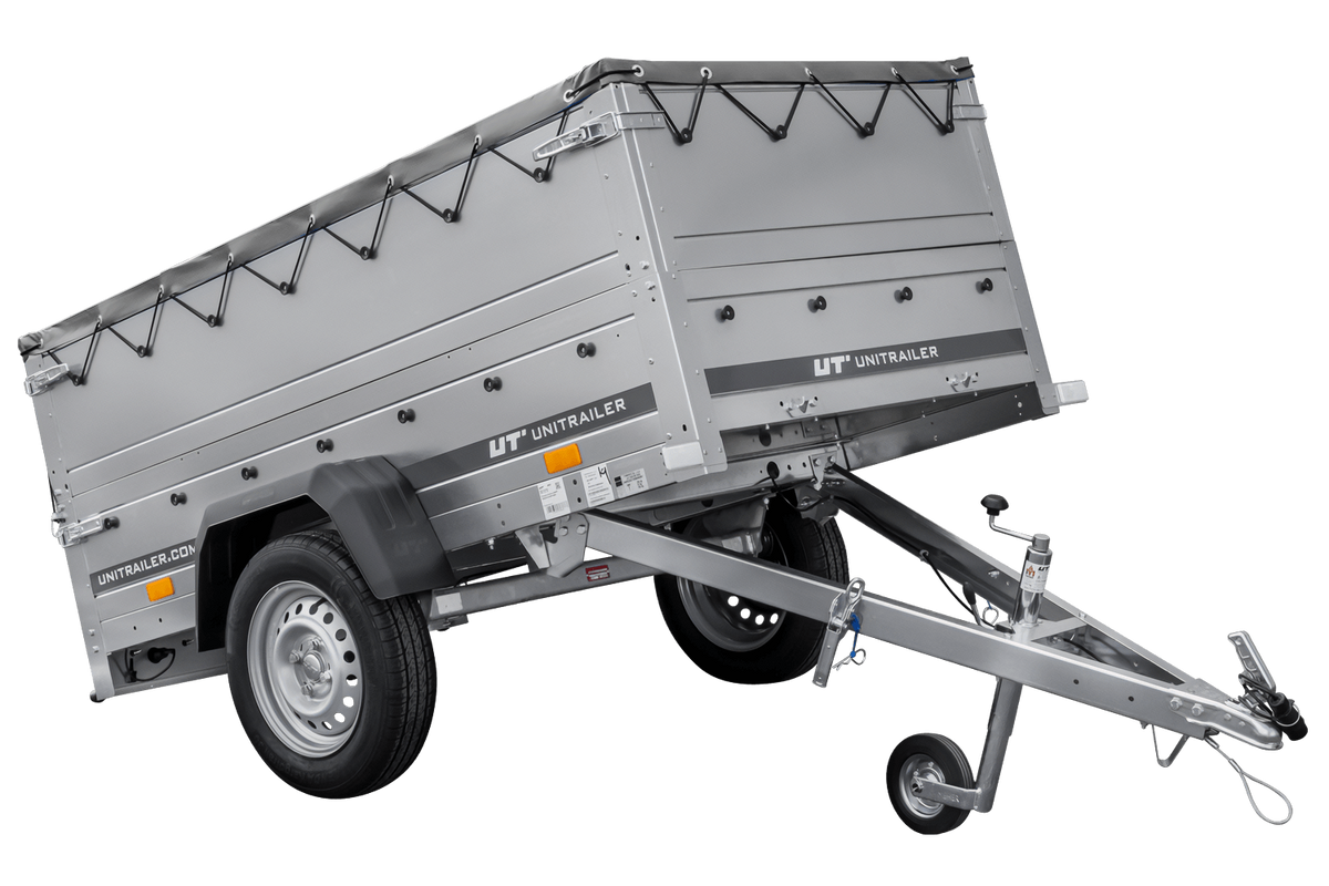 Remorque neuve 200x106 avec bâche plate, rehausses de ridelles et roue jockey - Garden Trailer 200 KIPP