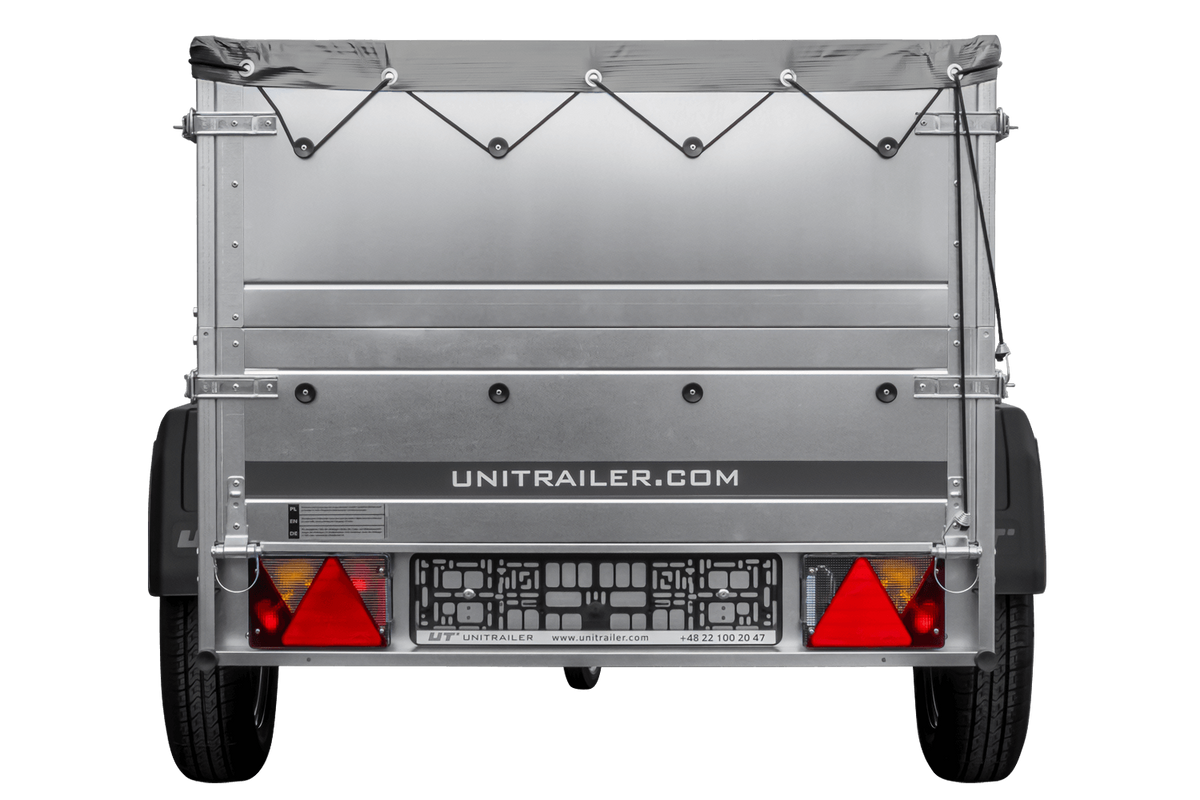 Neuer Anhänger 200x106 mit Flachplane, Bordwandaufsätzen und Stützrad – Garden Trailer 200 KIPP