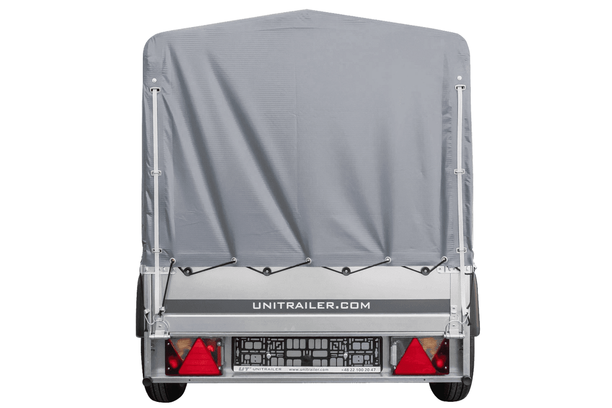 PKW-Anhänger Garden Trailer 200 KIPP 200 x 106 cm mit Hochplane, Spriegel und Stützrad Gesamtgewicht 500 kg