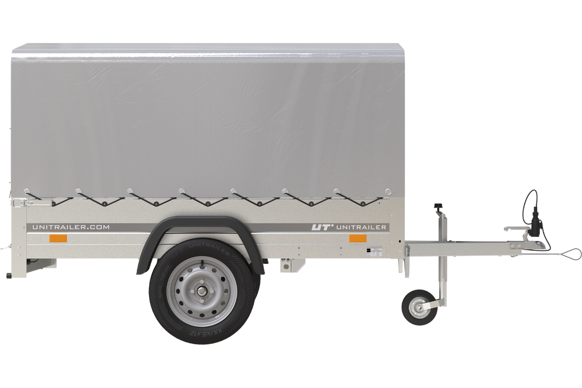 Anhänger 750 kg 200 x 125 mit Hochplane und Spriegel Garden Trailer 201 KIPP