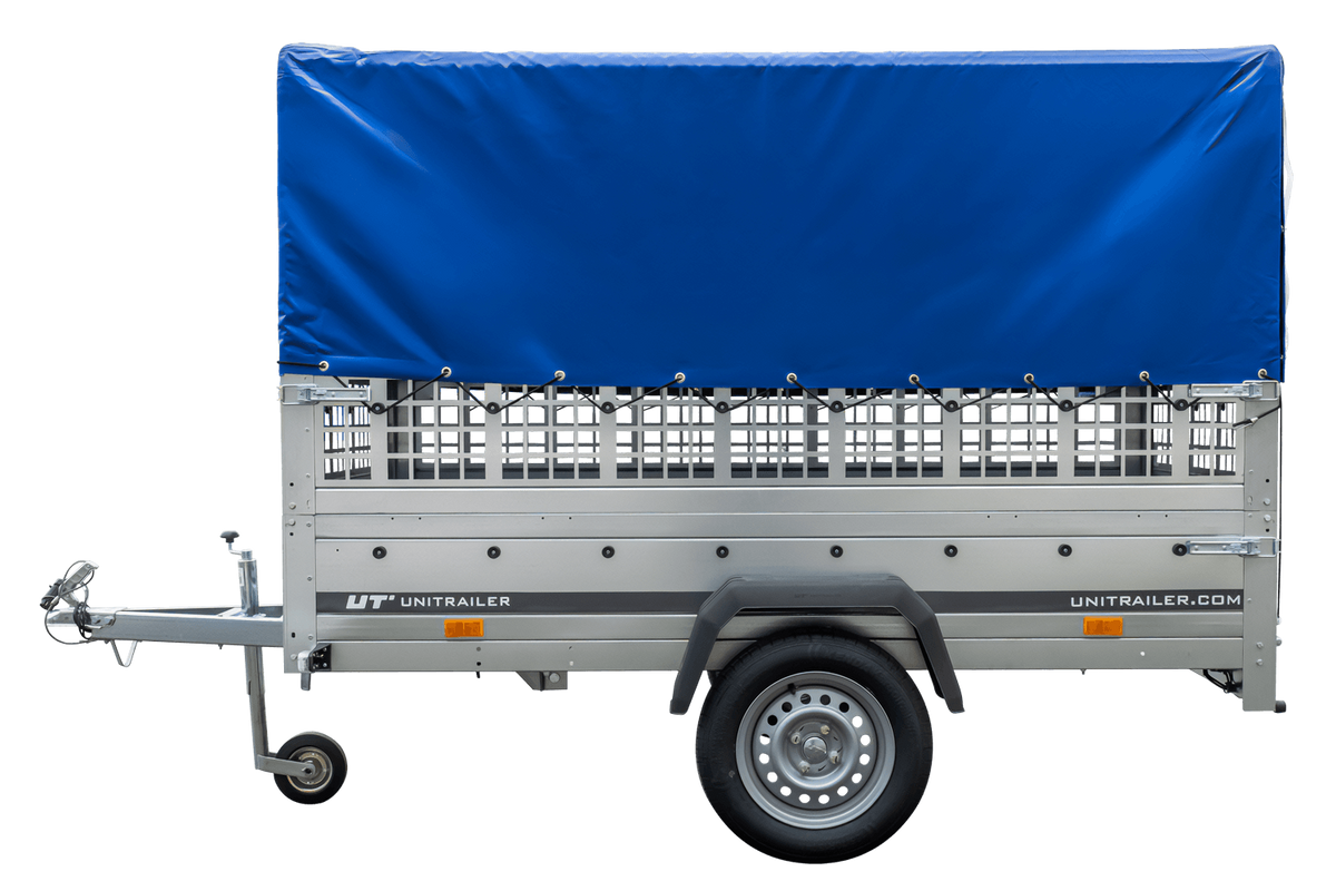 Gebrauchter Planenanhänger Garden Trailer 230 KIPP mit Gitteraufsätzen, Hochplane und Stützrad