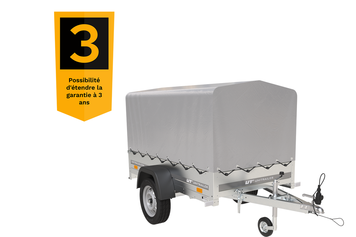 Anhänger 750 kg 200 x 125 mit Hochplane und Spriegel Garden Trailer 201 KIPP
