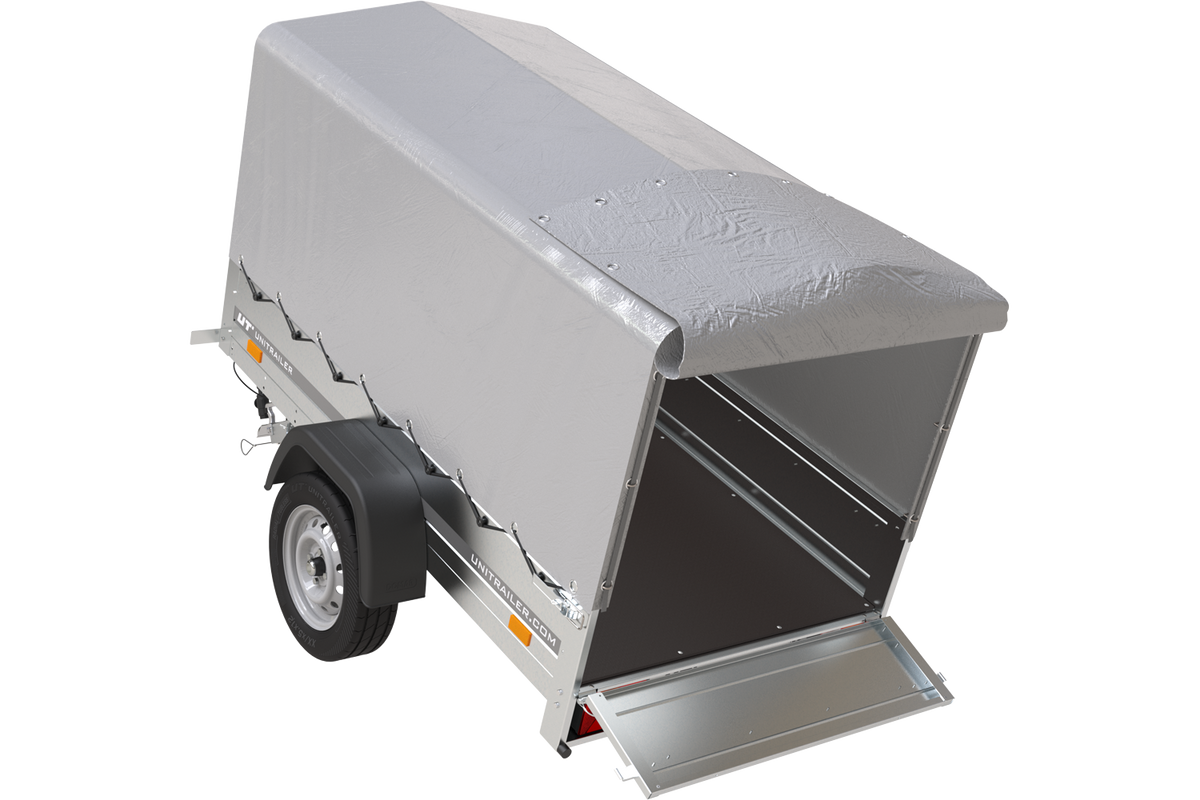 Anhänger 750 kg 200 x 125 mit Hochplane und Spriegel Garden Trailer 201 KIPP
