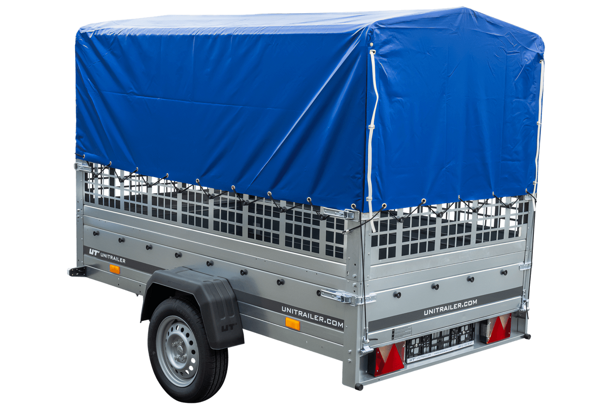 Gebrauchter Planenanhänger Garden Trailer 230 KIPP mit Gitteraufsätzen, Hochplane und Stützrad