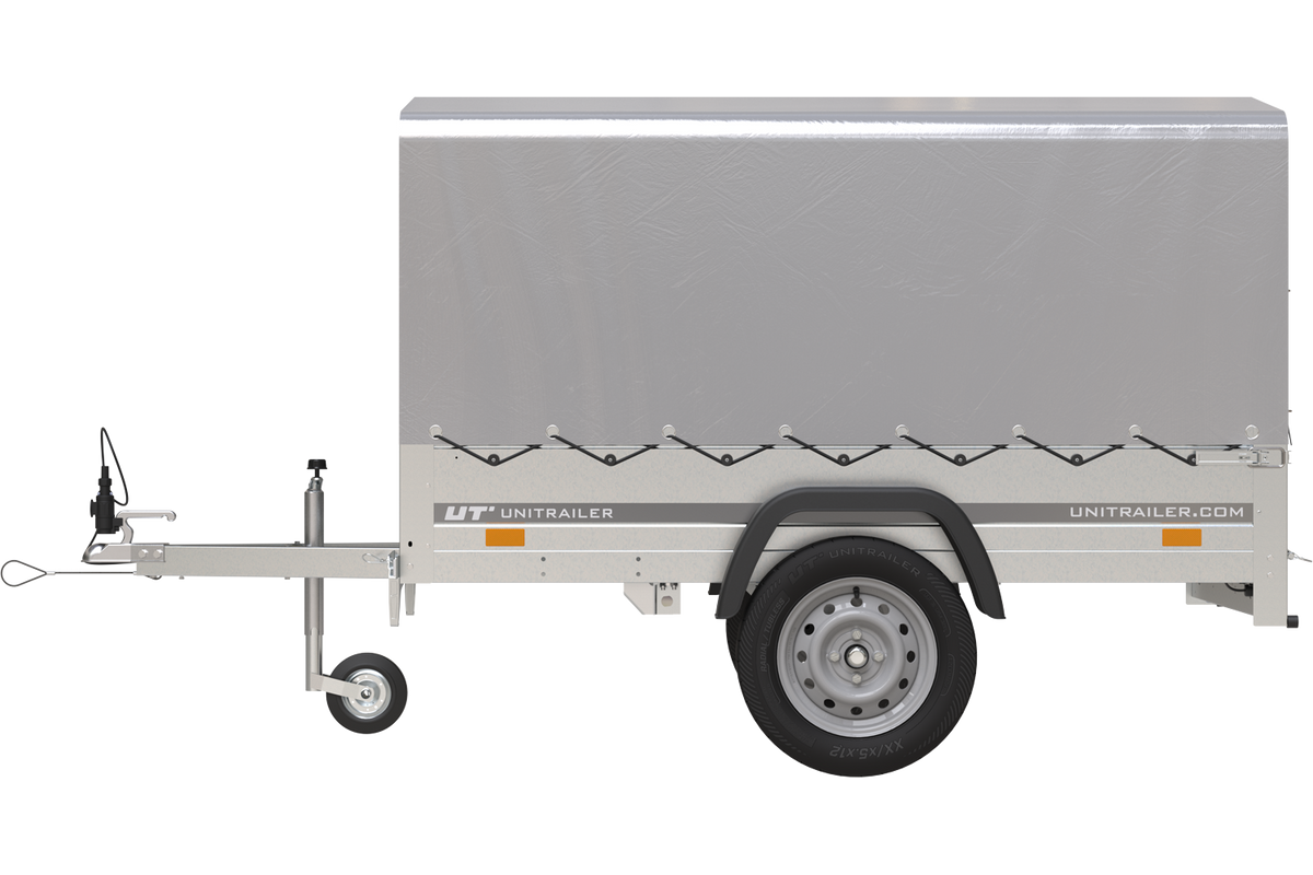 Anhänger 750 kg 200 x 125 mit Hochplane und Spriegel Garden Trailer 201 KIPP