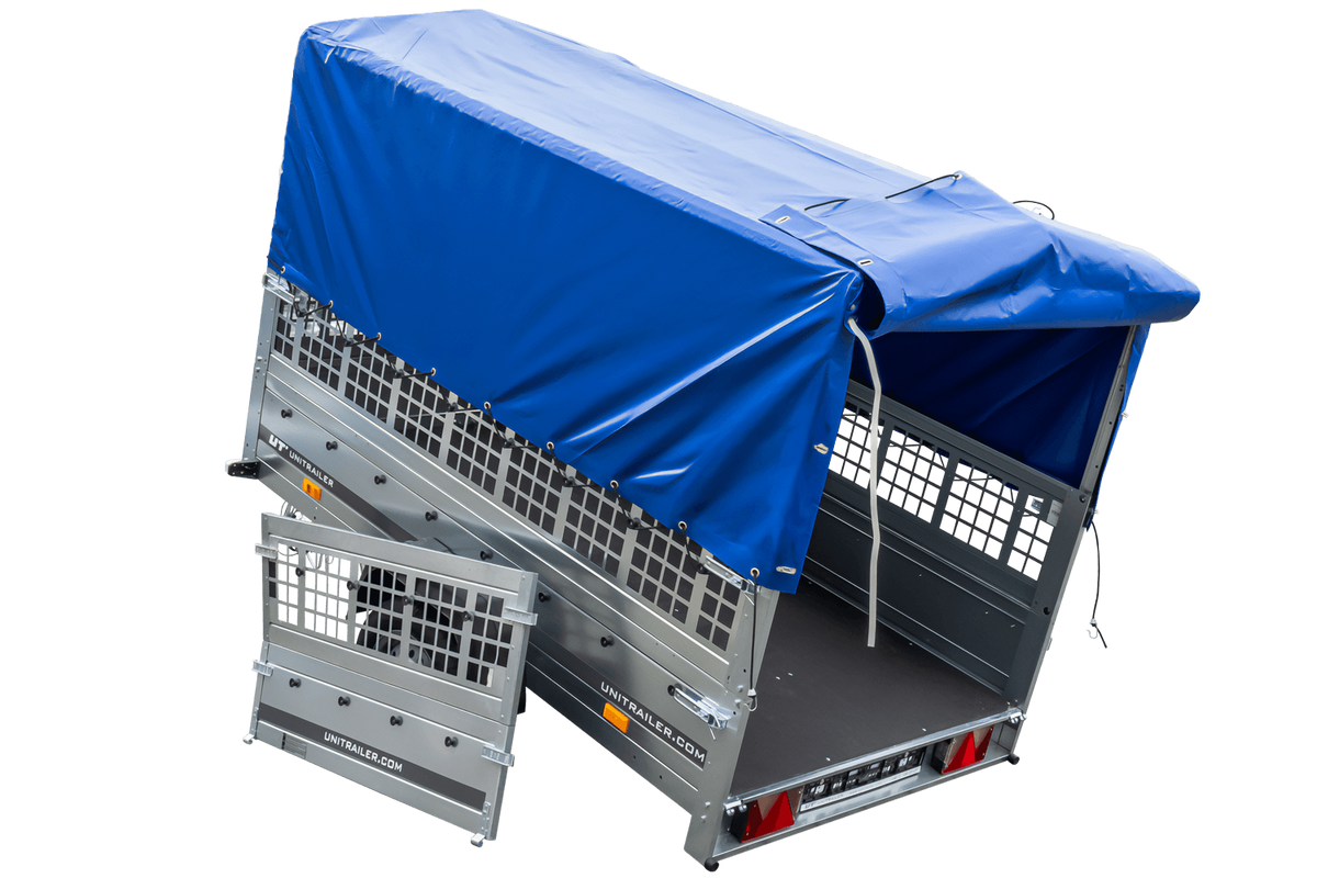 Gebrauchter Planenanhänger Garden Trailer 230 KIPP mit Gitteraufsätzen, Hochplane und Stützrad