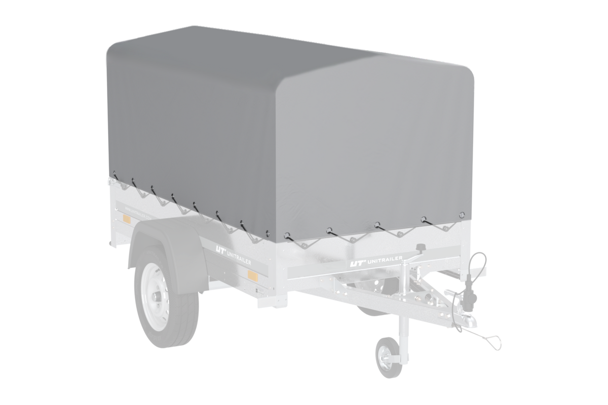 PKW-Anhänger Garden Trailer 200 KIPP 200 x 106 cm mit Hochplane, Spriegel und Stützrad Gesamtgewicht 500 kg