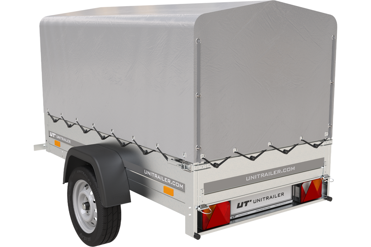 Anhänger 750 kg 200 x 125 mit Hochplane und Spriegel Garden Trailer 201 KIPP