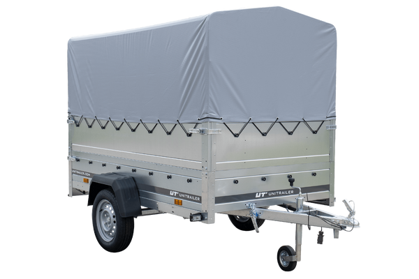 Remorque haute avec rehausses de ridelles et bâche haute - 2,30 x 1,25 m - Garden Trailer 230 KIPP