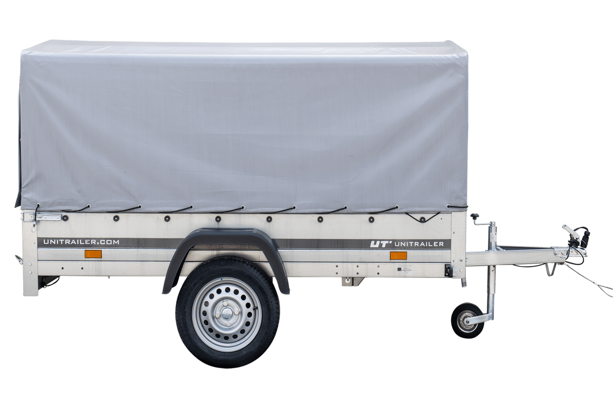 Straßenanhänger mit Hochplane, Spriegel H-800 und Stützrad 230x125 Garden Trailer 230 KIPP