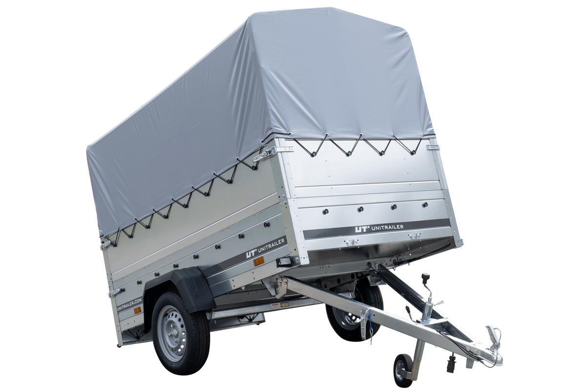 Remorque haute avec rehausses de ridelles et bâche haute - 2,30 x 1,25 m - Garden Trailer 230 KIPP
