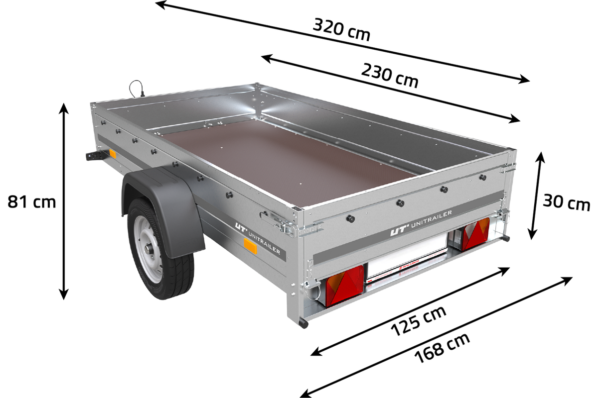 Anhänger 230 x 125 cm Garden Trailer 230 KIPP
