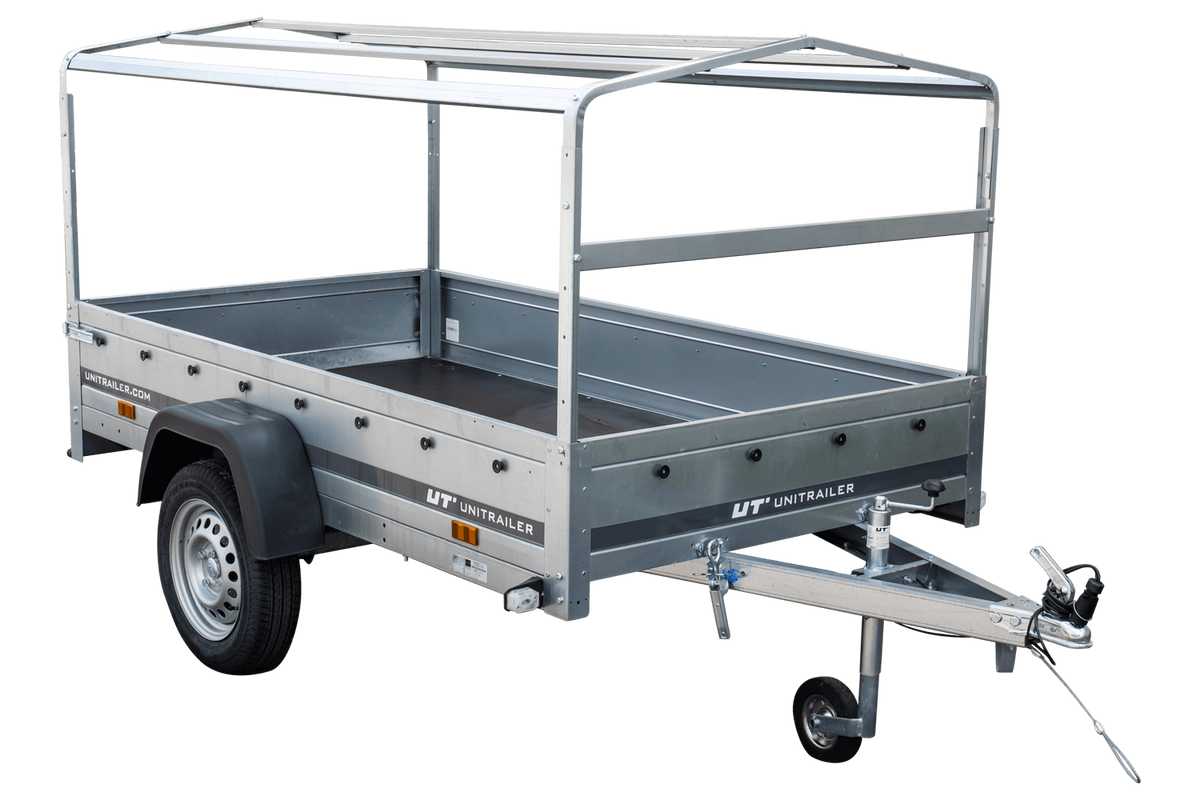 Straßenanhänger mit Hochplane, Spriegel H-800 und Stützrad 230x125 Garden Trailer 230 KIPP
