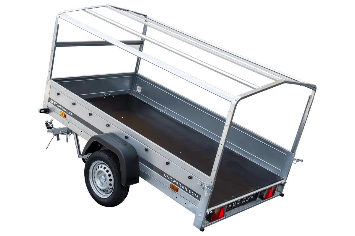 Straßenanhänger mit Hochplane, Spriegel H-800 und Stützrad 230x125 Garden Trailer 230 KIPP