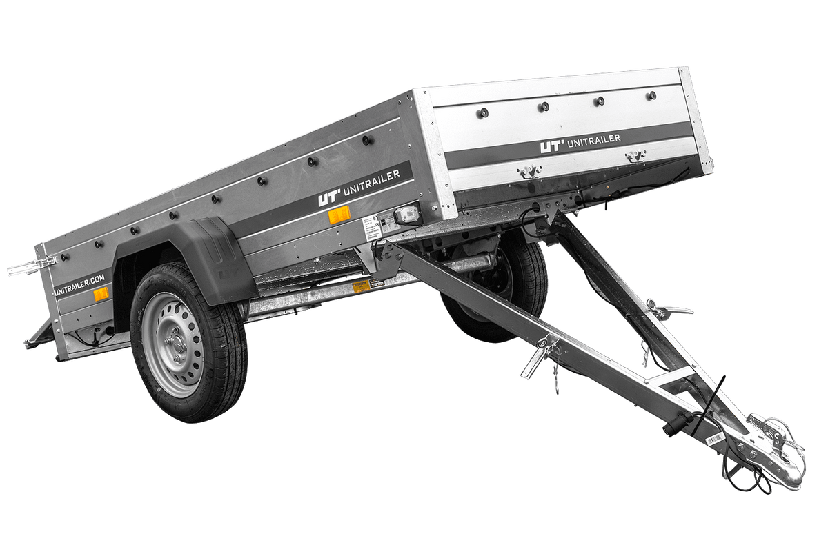 Straßenanhänger mit Hochplane, Spriegel H-800 und Stützrad 230x125 Garden Trailer 230 KIPP
