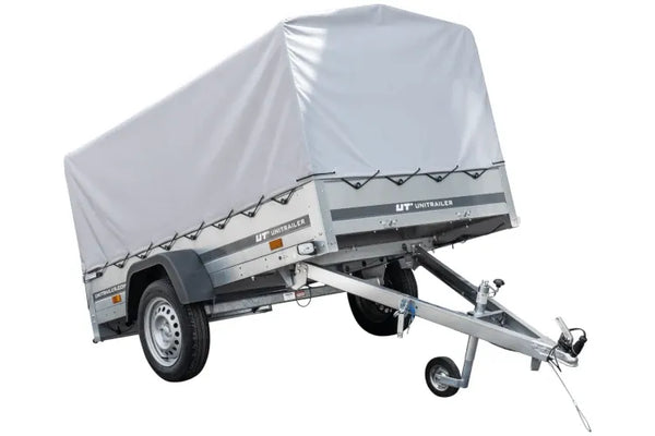 Remorque routière avec bâche haute, arceau H-800 et roue jockey 230x125 Garden Trailer 230 KIPP